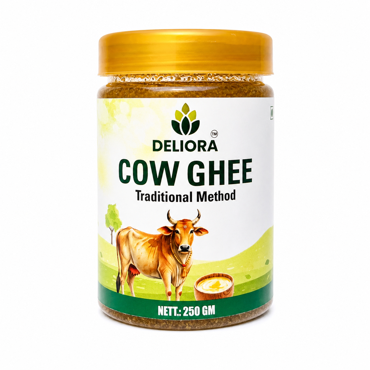 Deliora Premium Cow Ghee 250g Glass Jar
